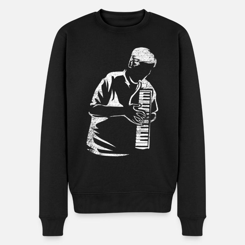 Melodica - Männer Premium Bio Pullover - Schwarz