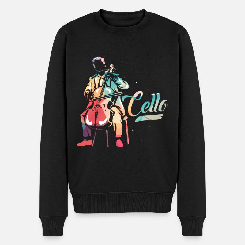 violoncelle - Pull Premium bio Homme - noir