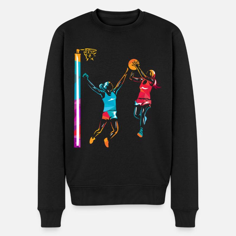 Netzball - Männer Premium Bio Pullover - Schwarz