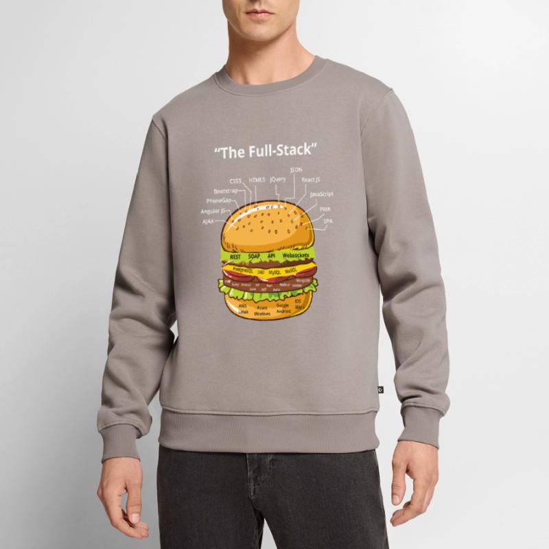Computer Programmer Coders Software Burger Lovers Men's Premium Organic Jumper