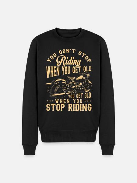 Motorrijder cadeau, motorrijder en motorrijder - Mannen Premium Bio sweater - zwart