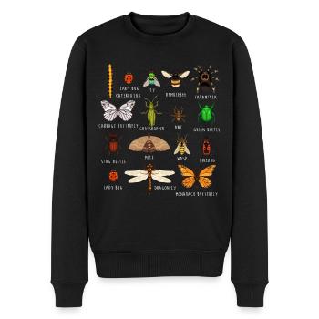 Insekten, Arten von Insekten - Männer Premium Bio Pullover - Schwarz - Vorne - Nico (187cm)