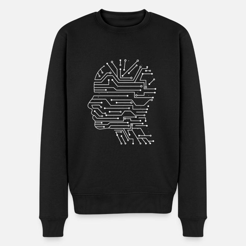 Künstliche Intelligenz - Männer Premium Bio Pullover - Schwarz