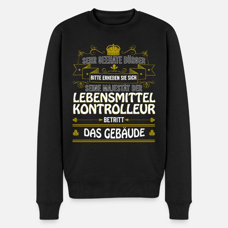 Lebensmittelkontrolleur Geschenkidee Nahrungskontr - Männer Premium Bio Pullover - Schwarz