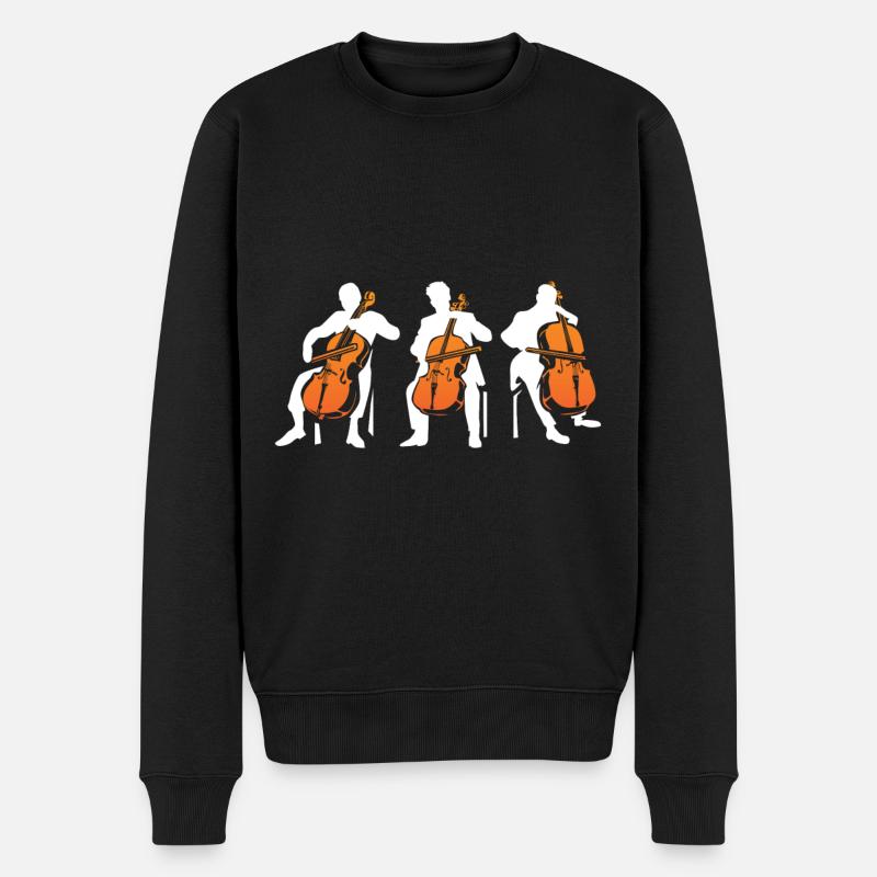 violoncelle - Pull Premium bio Homme - noir