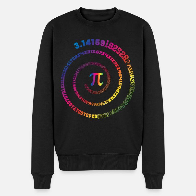 Mathematik Pi 3,145 Spirale - Männer Premium Bio Pullover - Schwarz