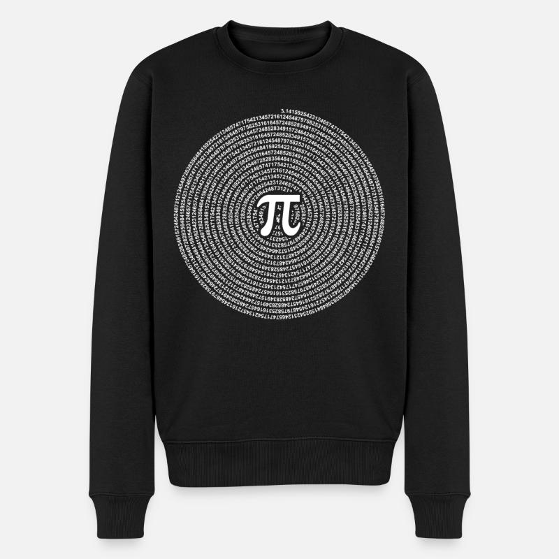 Mathematik Pi 3,145 Spirale - Männer Premium Bio Pullover - Schwarz