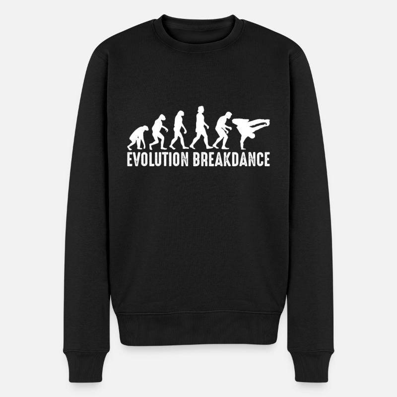 Evolution of Breakdance - Männer Premium Bio Pullover - Schwarz