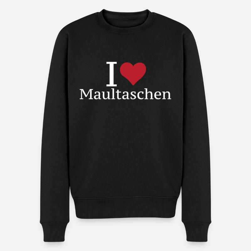 Maultasche - Männer Premium Bio Pullover - Schwarz