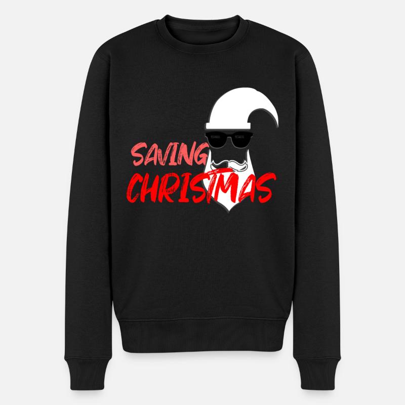 Merry Christmas design, Noël, Sauver - Pull Premium bio Homme - noir