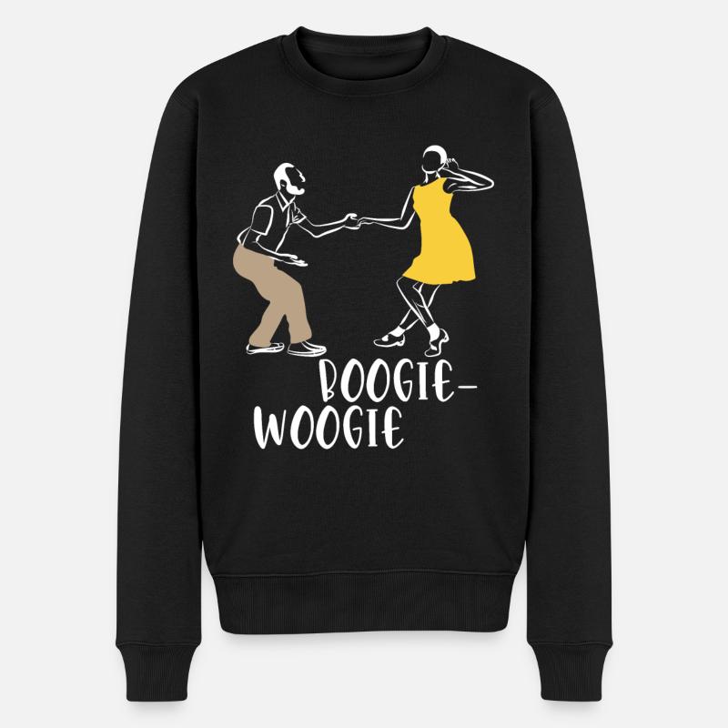 Boogie woogie - Men's Premium Organic Jumper - black