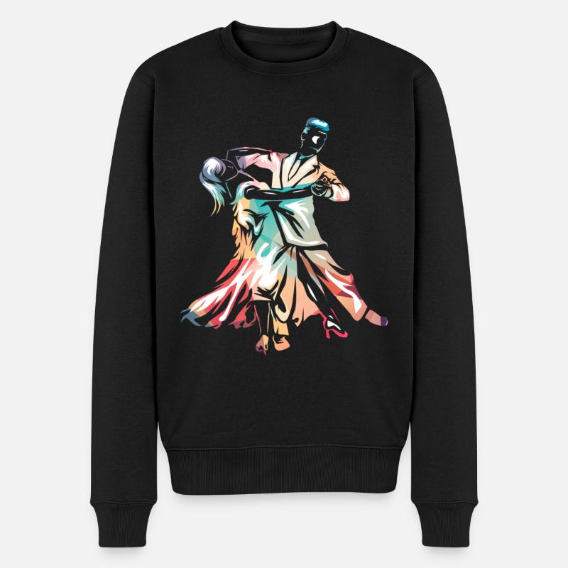 Foxtrott-Tanz - Männer Premium Bio Pullover - Schwarz