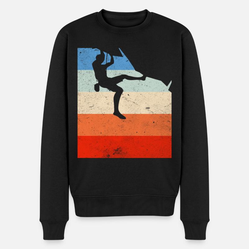 Escalade Escalade Bouldering Free Vintage Gift - Pull Premium bio Homme - noir