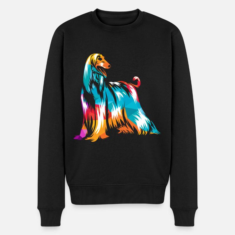 Windhund - Männer Premium Bio Pullover - Schwarz
