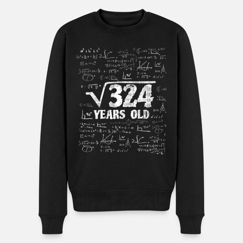 Mathematik Student 18. Geburtstag Geschenkidee - Männer Premium Bio Pullover - Schwarz