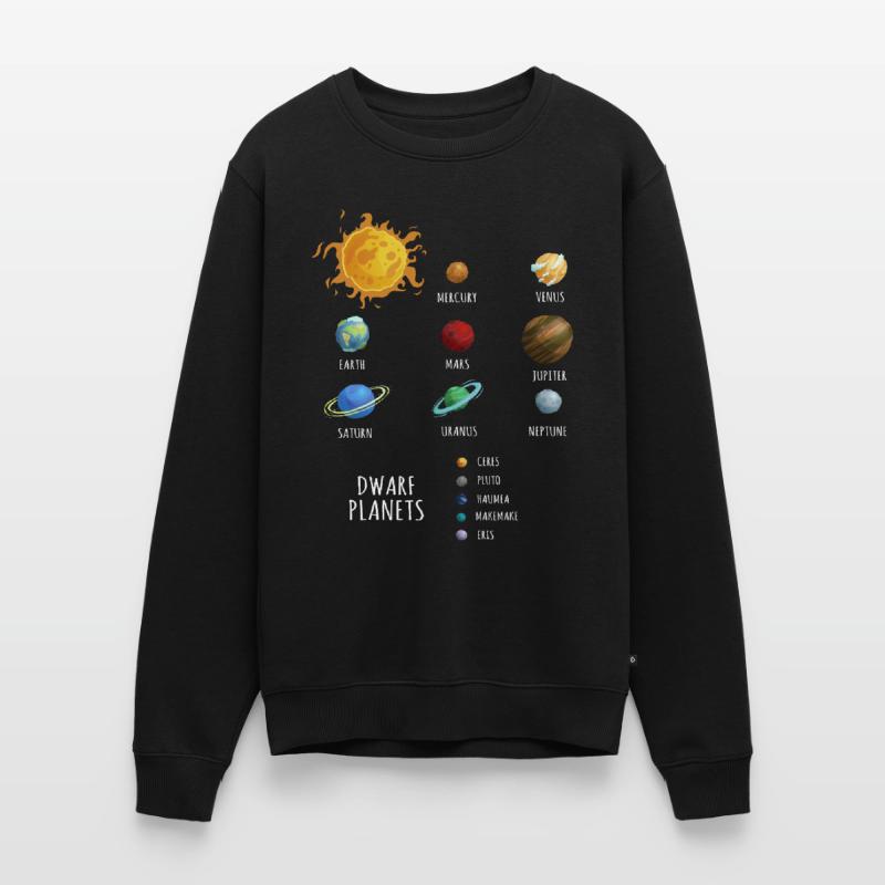 Dwarf Planets, dwarf planets in the solar system Men's Premium Organic Jumper