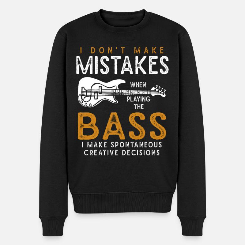 Bas spiller bas spiller bas guitar gave idé - Økologisk premium-sweatshirt til mænd - sort