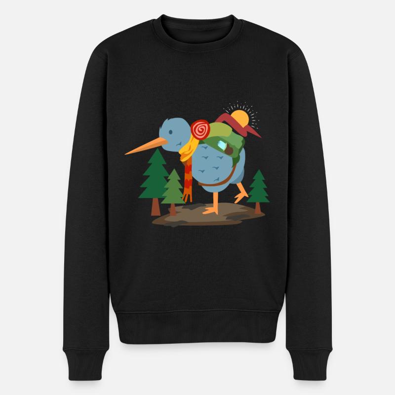 Kiwi-Rucksacktour - Männer Premium Bio Pullover - Schwarz