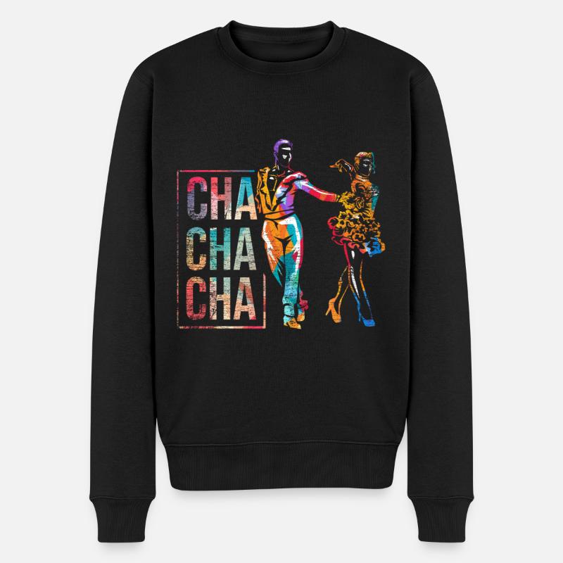 Cha Cha Tanz - Männer Premium Bio Pullover - Schwarz