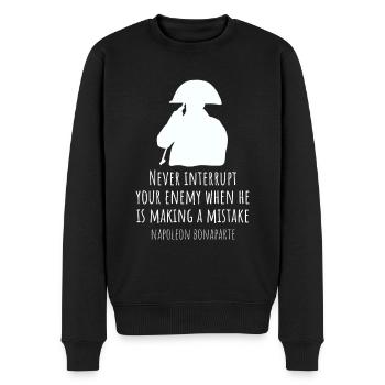 Napoleon Bonaparte sagt - Männer Premium Bio Pullover - Schwarz - Vorne - Nico (187cm)