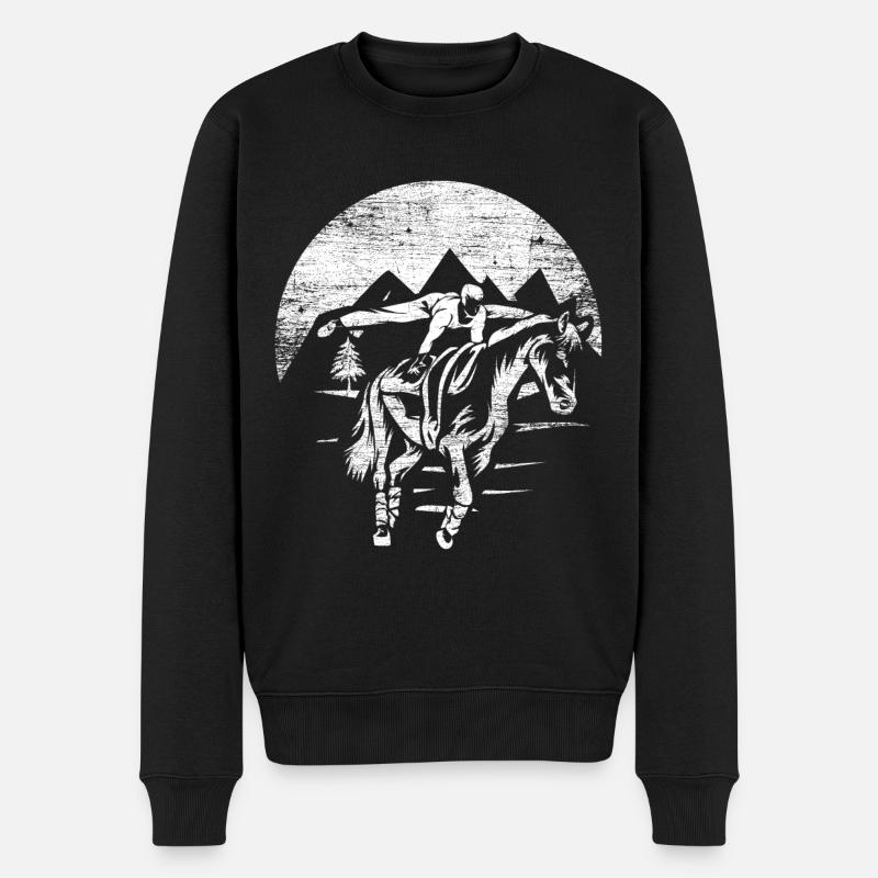 Voltigieren - Männer Premium Bio Pullover - Schwarz