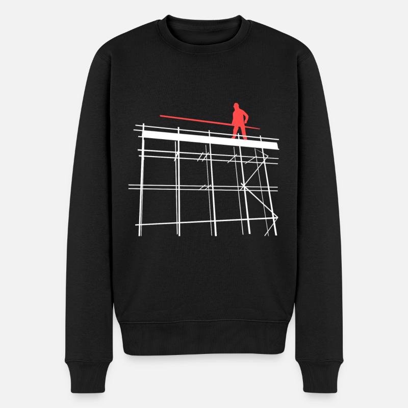 Gerüstbauer - Männer Premium Bio Pullover - Schwarz