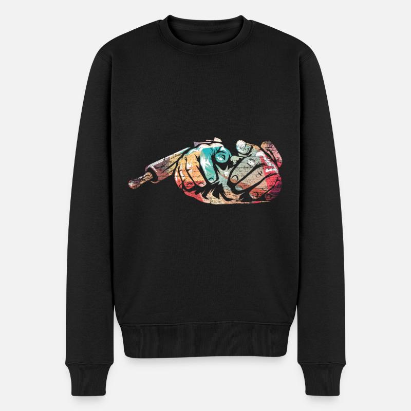Bäcker Backen - Männer Premium Bio Pullover - Schwarz