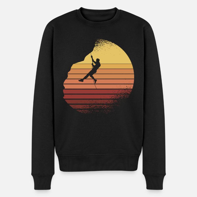 Klettern & Bergsteigen, Boulder GEschenk - Männer Premium Bio Pullover - Schwarz