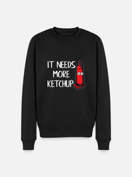 Ketchup tomato sauce fries - Men's Premium Organic Jumper - black