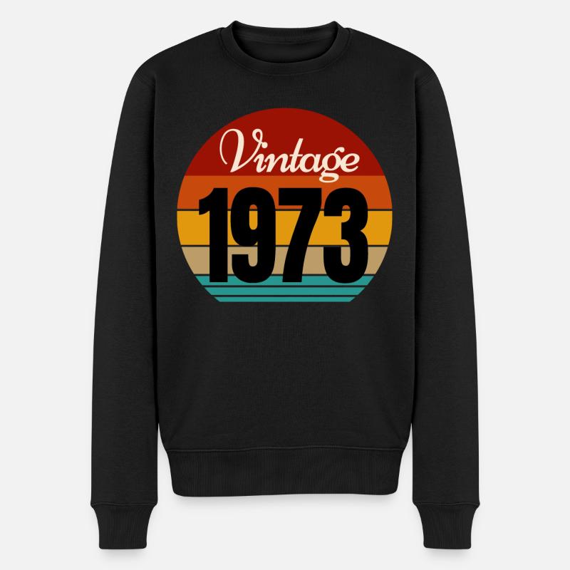 Jahrgang 1973 - Männer Premium Bio Pullover - Schwarz