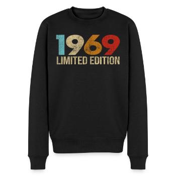 1969 Vintage Birthday Retro Gift Idea - Men's Premium Organic Jumper - black - Front - Nico (187cm)