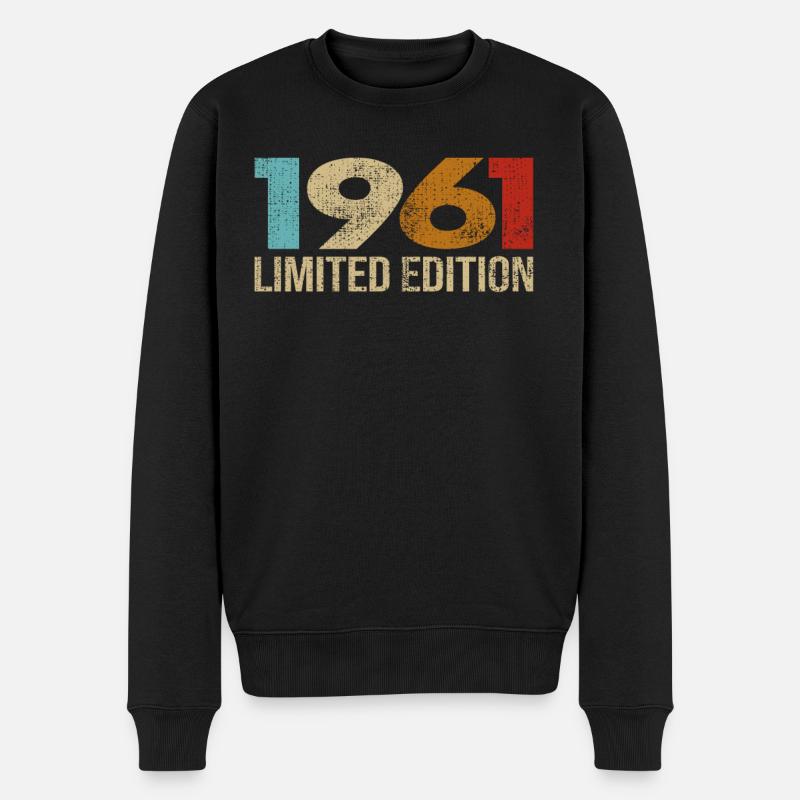 1961 Anniversaire anniversaire Rétro Idée cadeau - Pull Premium bio Homme - noir