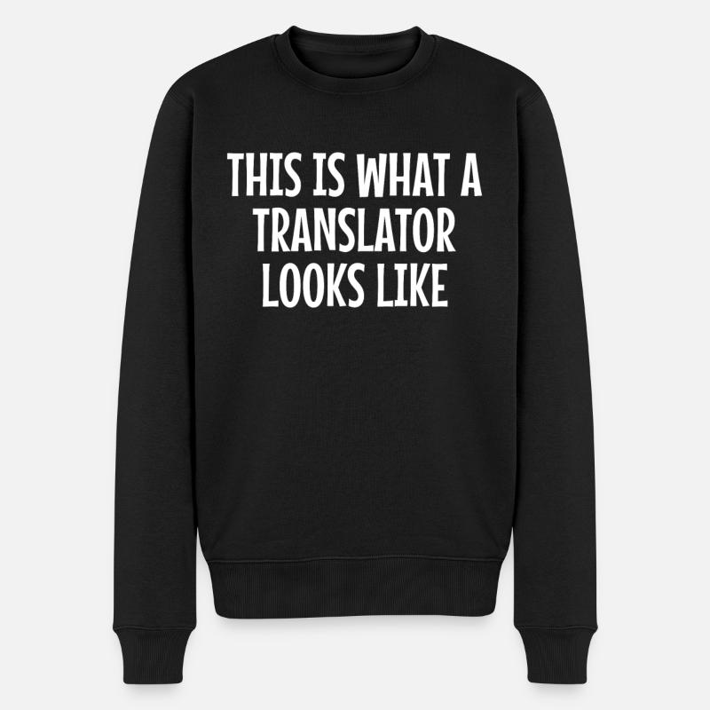 Translator Translating languages - Men's Premium Organic Jumper - black