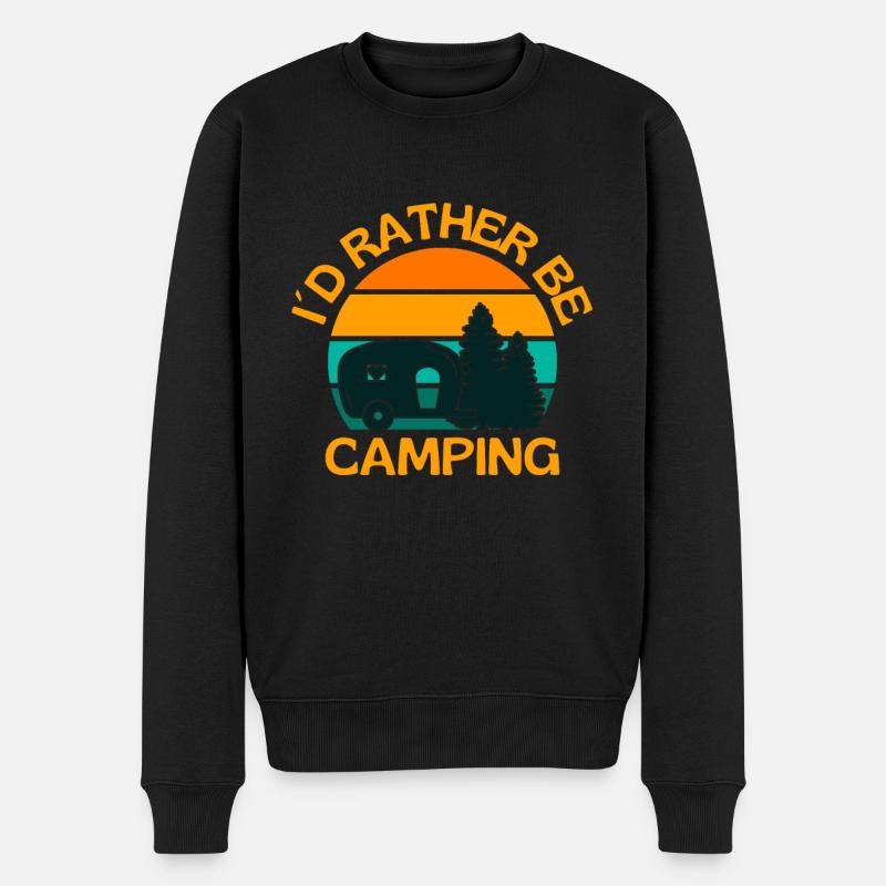 Je préfère camper caravane - Pull Premium bio Homme - noir