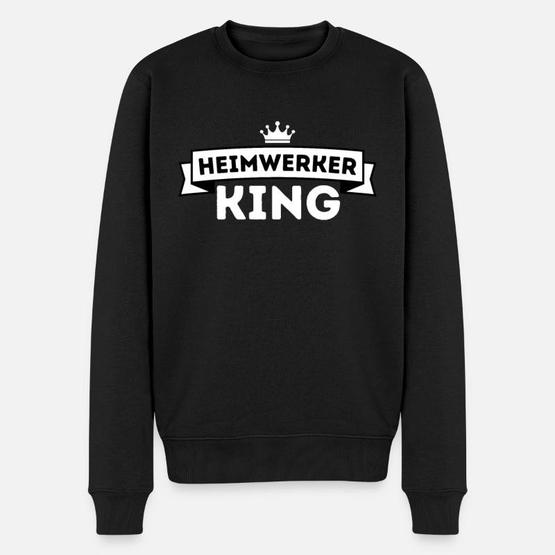 Heimwerker King - Handwerker Werkzeug Schrauber - Männer Premium Bio Pullover - Schwarz