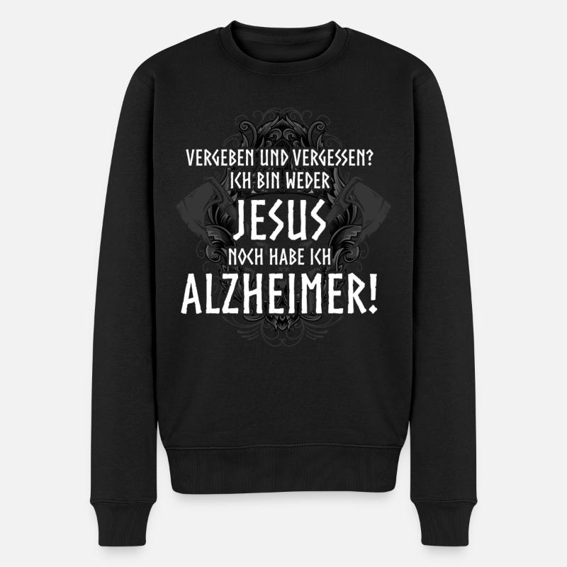 Wikinger Nordische Mythologie, Odin - Männer Premium Bio Pullover - Schwarz