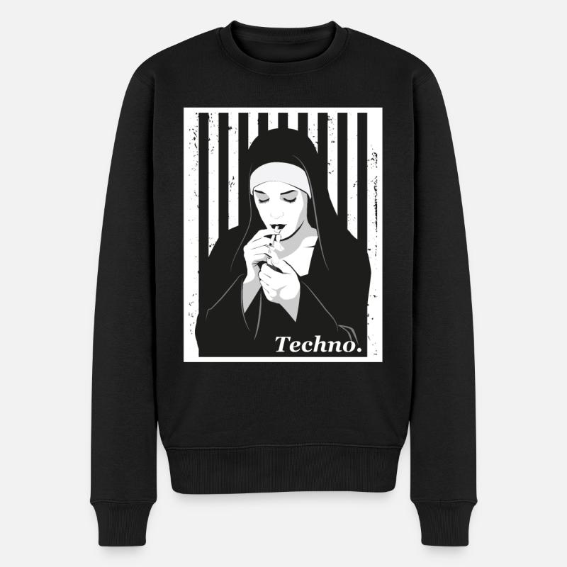 Speedcore Gabber Frenchcore Schranz Hardtekk Rave - Männer Premium Bio Pullover - Schwarz