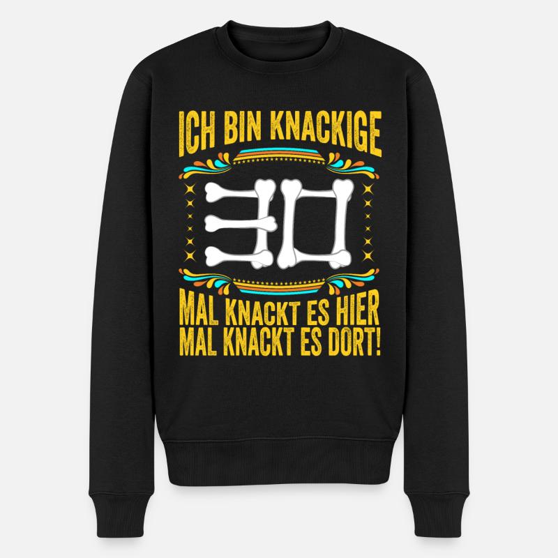 30 Geburtstag 30 Ehrentag 30 Jubiläum Geschenk - Männer Premium Bio Pullover - Schwarz