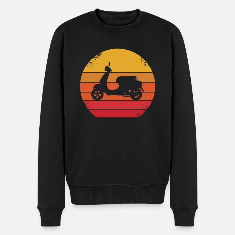 Motorroller Zweirad Roller fahren Geschenkidee - Männer Premium Bio Pullover - Schwarz