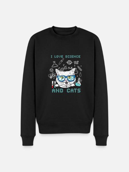 Science Recherche Laboratoire chats - Pull Premium bio Homme - noir