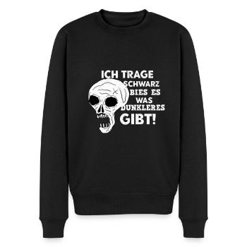 Schwarze Kleidung Gothik Emo Rock - Männer Premium Bio Pullover - Schwarz - Vorne - Nico (187cm)
