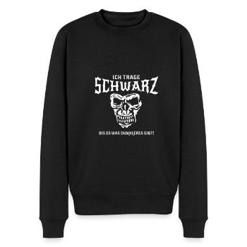 Schwarze Kleidung Gothik Emo Rock - Männer Premium Bio Pullover - Schwarz - Vorne - Nico (187cm)