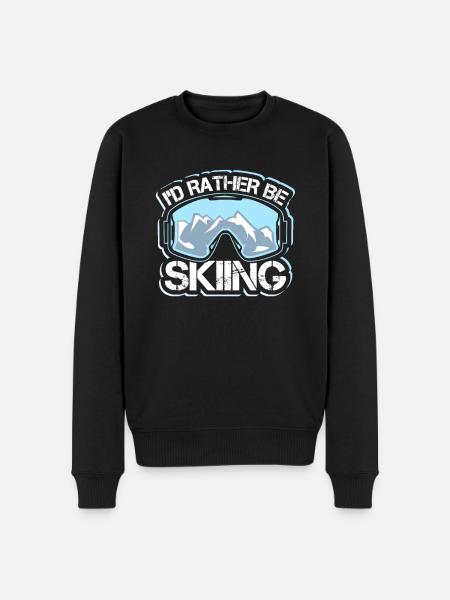 Fun Skier Skiing Skiing Gift - Men's Premium Organic Jumper - black