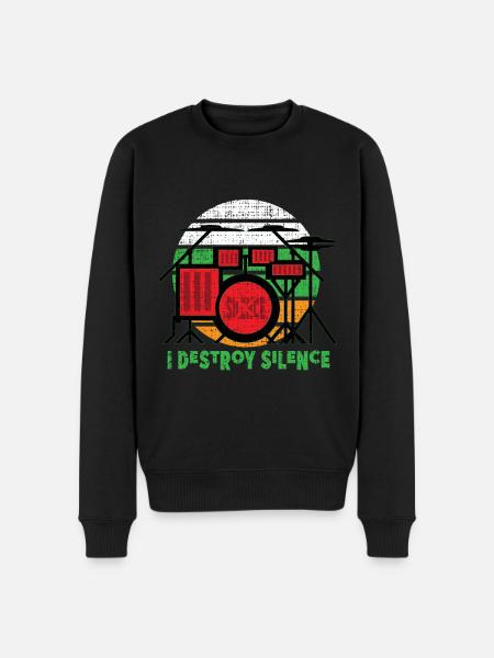 Drums Drummer Instrument Musician Music - Men's Premium Organic Jumper - black