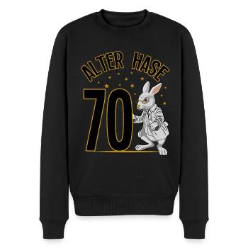 70 Geburtstag Geschenke lustig 70. Geburtstag Mann - Männer Premium Bio Pullover - Schwarz - Vorne - Nico (187cm)