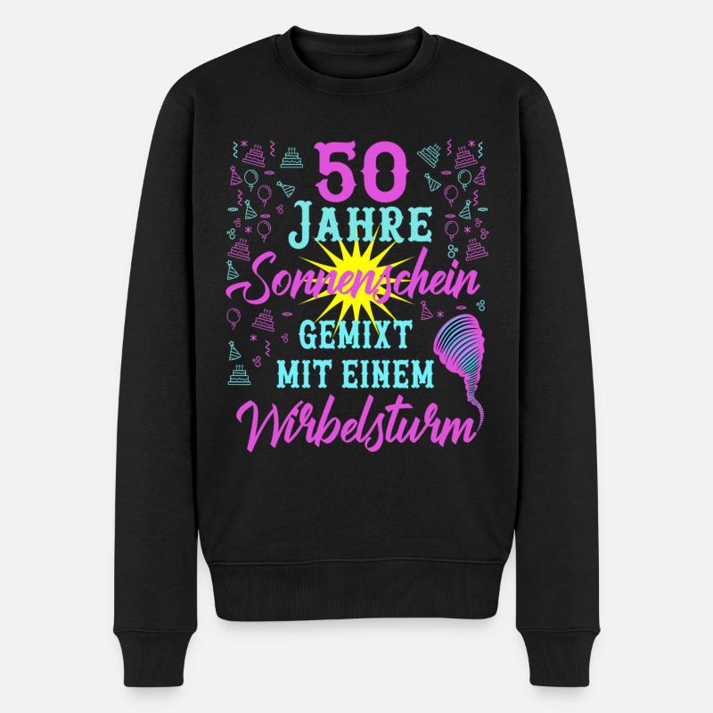 50 Geburtstag Frauen Geschenk 50 Jahre Geburtstag - Männer Premium Bio Pullover - Schwarz