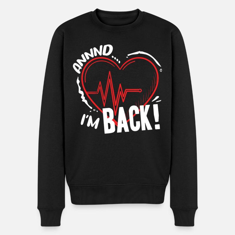 Survivant d’une crise cardiaque - Pull Premium bio Homme - noir