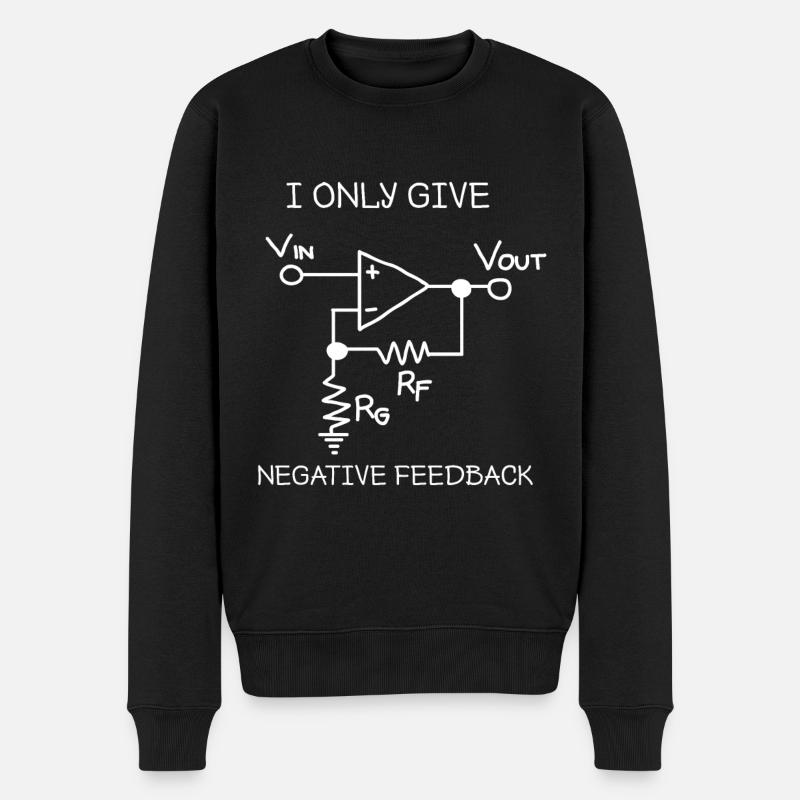 Negative Feedback Strom Spannung Positiv - Männer Premium Bio Pullover - Schwarz
