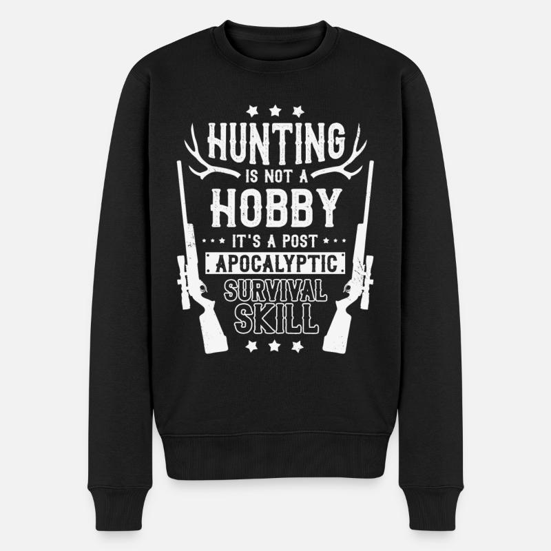 Chasse, pêche, chasseurs, - Pull Premium bio Homme - noir