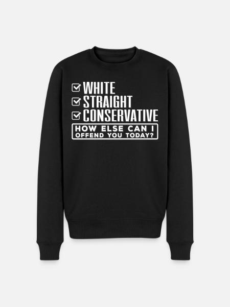 Does conservative know, insults you? - Men's Premium Organic Jumper - black